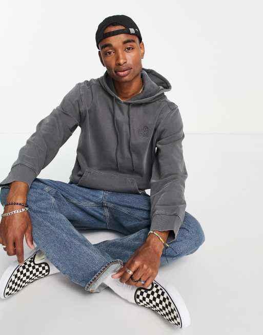 Carhartt WIP verse paisley patch hoodie in black | ASOS