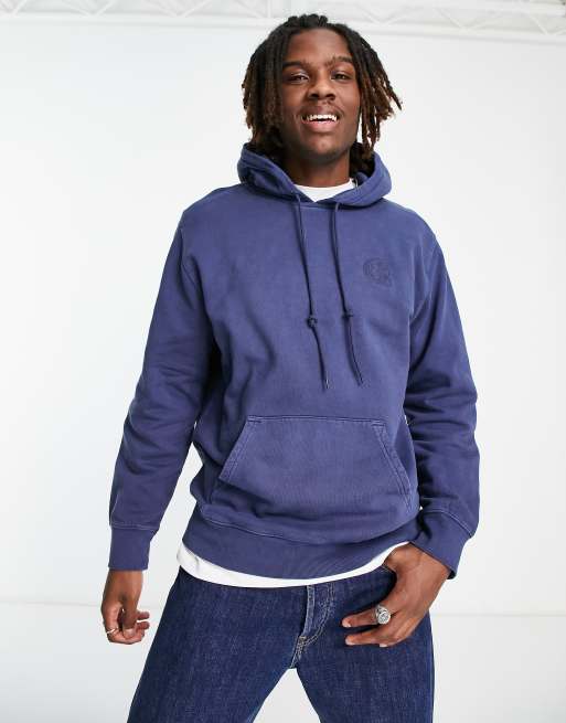 Carhartt WIP verse paisley patch hoodie in blue