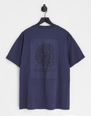 Carhartt WIP verse paisley patch t-shirt in blue