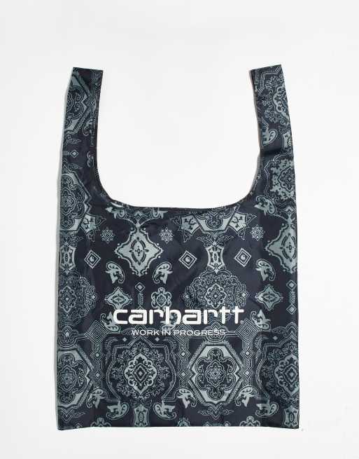 Carhartt WIP Verse paisley print shopper bag in black