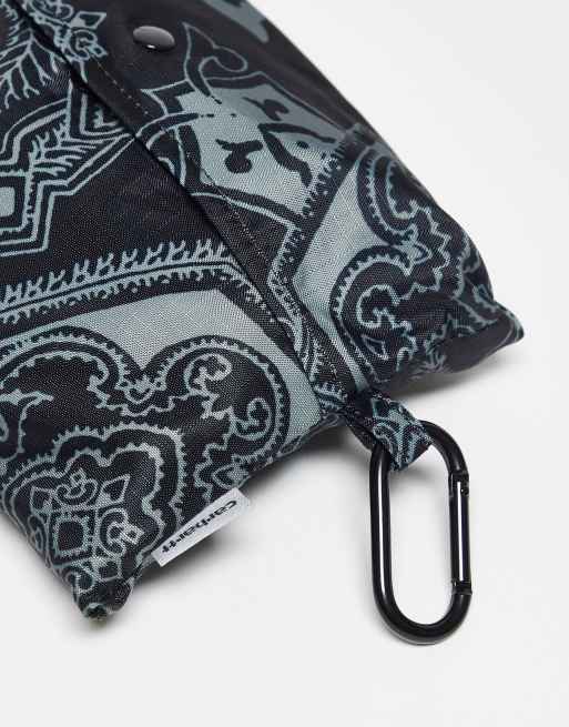Carhartt WIP Verse paisley print shopper bag in black, 3 of 4