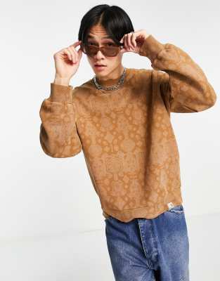 Carhartt WIP verse paisley sweatshirt in tan | ASOS