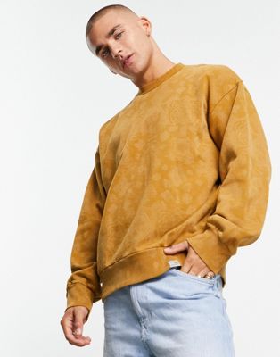 Carhartt WIP verse paisley sweatshirt in tan