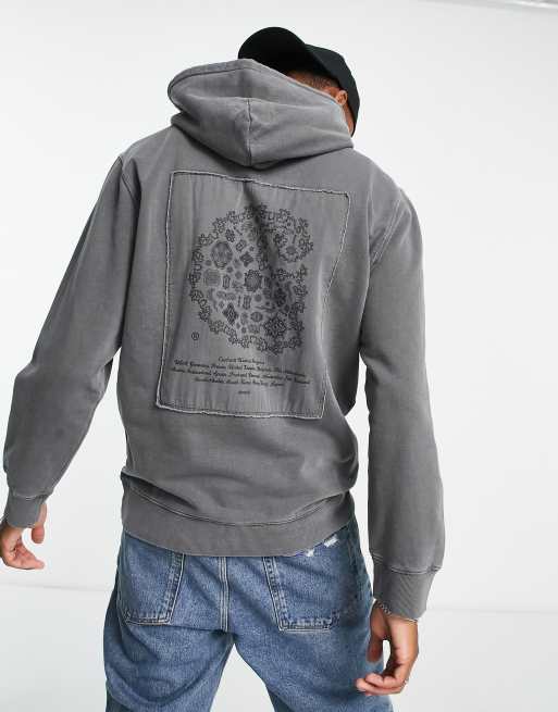 Carhartt WIP - Verse - Sort hættetrøje med paisley-mærke