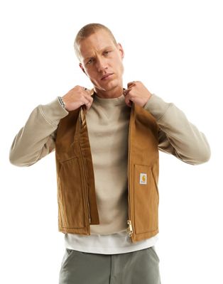 Carhartt WIP classic vest gillet in brown - ASOS Price Checker