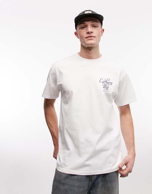 Carhartt WIP vestige back print t-shrt in white, 3 of 5
