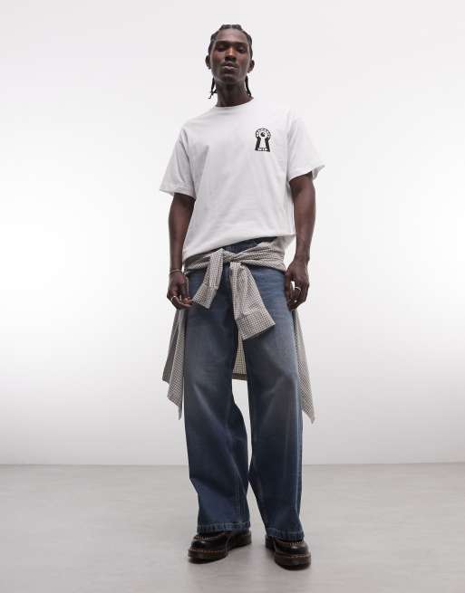 Carhartt WIP vestige lock back print t-shirt in white, 2 of 5