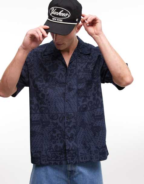 Carhartt WIP vestige patchwork shirt in dark blue - view 1