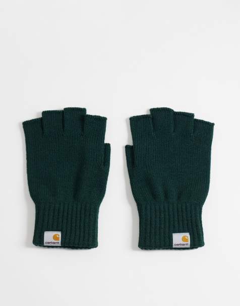 Carhartt WIP vingerloze handschoenen in donkergroen - view 1