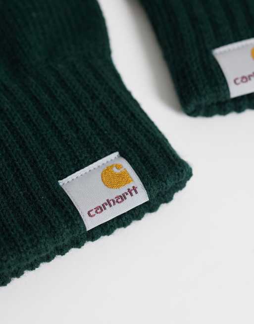 Carhartt WIP vingerloze handschoenen in donkergroen, 2 van 3