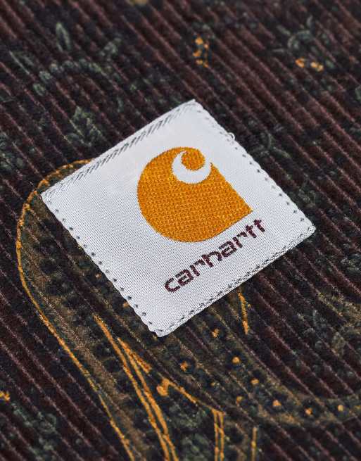 Carhartt WIP – Vinröd flaskvärmare med paisleymönster, 3 av 4