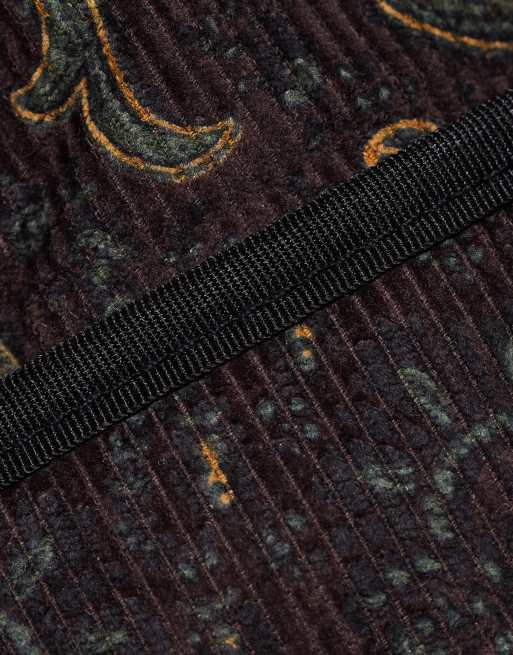 Carhartt WIP – Vinröd flaskvärmare med paisleymönster, 4 av 4