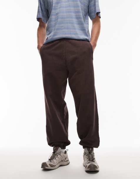 Carhartt WIP Vista Grand baggy trackies in dark brown - view 1