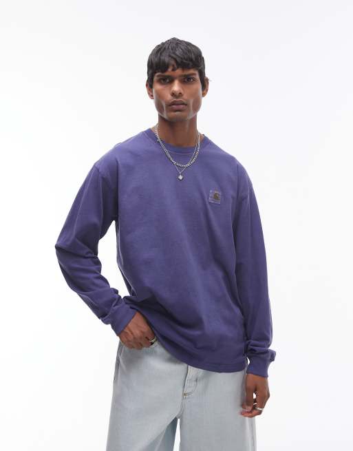 Carhartt WIP – Vista – Langärmliges T-Shirt in Lila