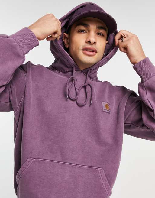 Carhartt WIP vista pigment dye hoodie in purple