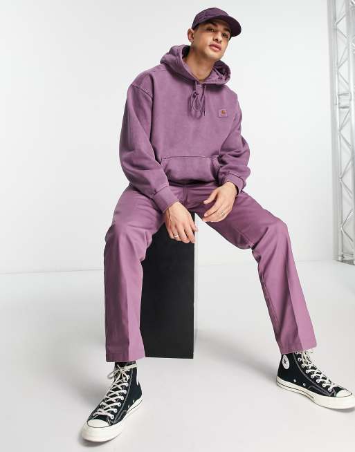 Carhartt WIP vista pigment dye oversize hoodie in purple