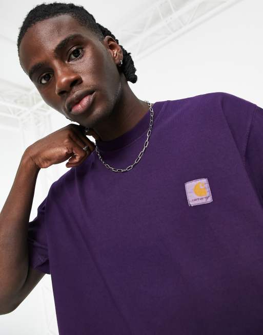 Carhartt WIP vista pigment dye t shirt in purple ASOS