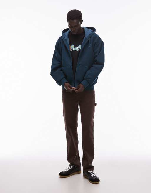 Carhartt WIP - Vista - Sweat à capuche oversize avec fermeture éclair - Vert délavé, 2 de 5