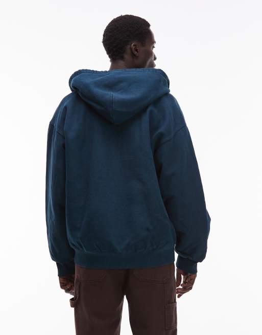 Carhartt WIP - Vista - Sweat à capuche oversize avec fermeture éclair - Vert délavé, 3 de 5