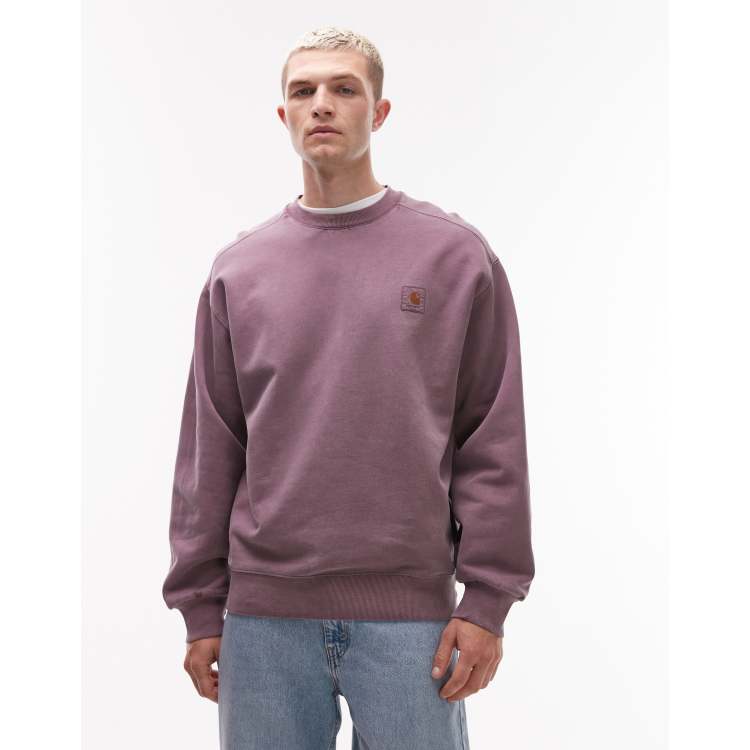 Carhartt WIP vista sweatshirt in washed purple | ASOS