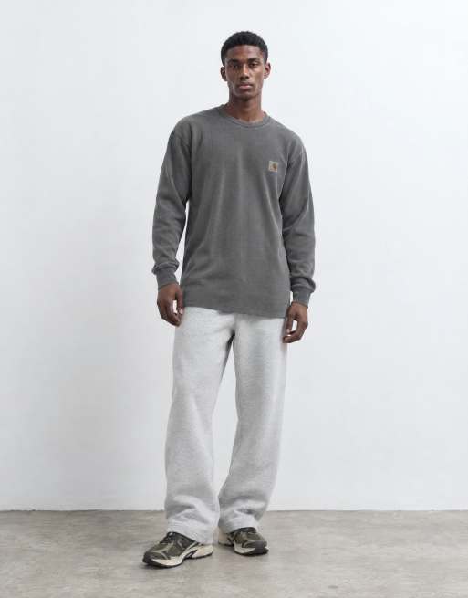 Carhartt WIP Vista t-shirt à manches longues gaufré gris, 10 de 10