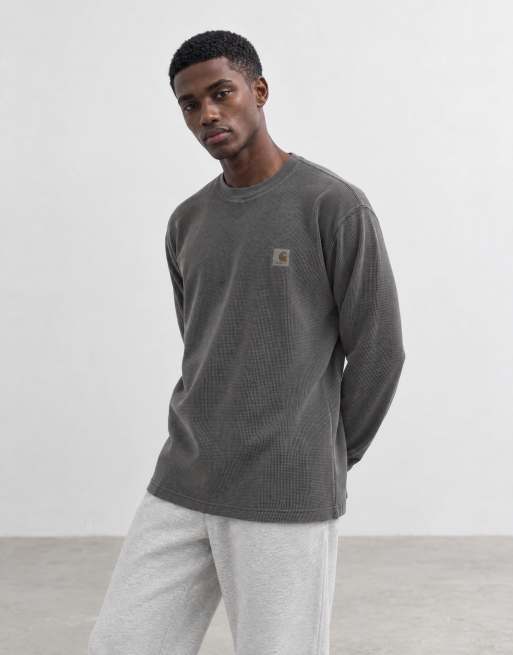 Carhartt WIP Vista t-shirt à manches longues gaufré gris, 6 de 10