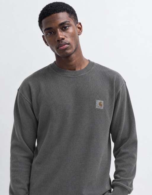 Carhartt WIP Vista t-shirt à manches longues gaufré gris, 8 de 10
