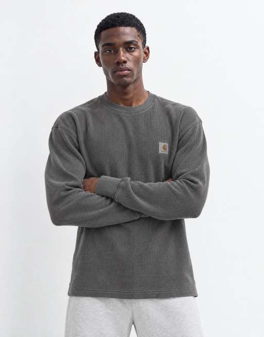 Carhartt WIP Vista t-shirt à manches longues gaufré gris, 9 de 10