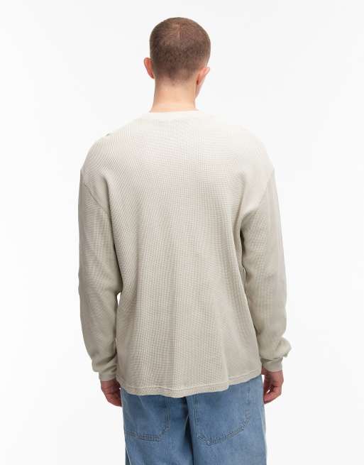 Carhartt WIP - Vista - T-shirt a maniche lunghe comoda beige a nido d'ape, 3 di 5