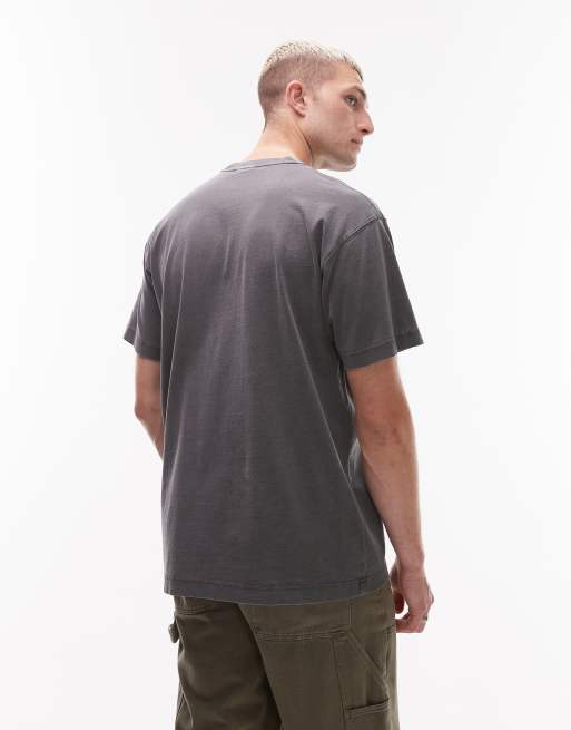 Carhartt WIP - Vista - Vasket sort T-shirt i løstsiddende pasform, 3 af 5