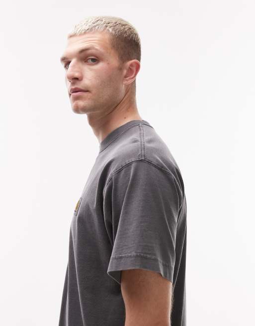 Carhartt WIP - Vista - Vasket sort T-shirt i løstsiddende pasform, 4 af 5