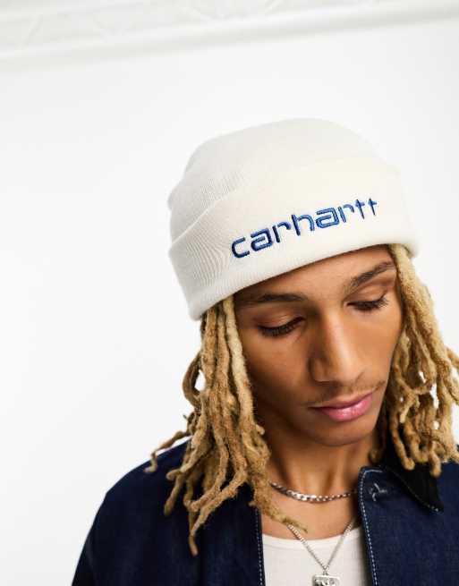 Carhartt WIP – Vit mössa med textlogga