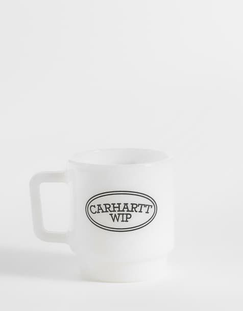 Carhartt WIP – Vit mugg med kramande katter - view 1