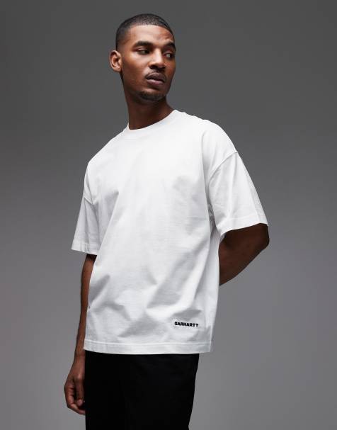 Carhartt WIP – Vit t-shirt i oversize med boxig passform och texttryck - view 1