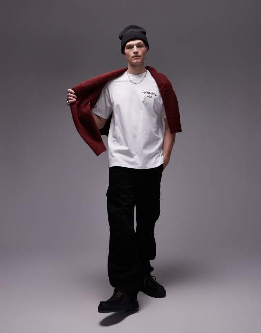 Carhartt WIP – Vit t-shirt med 'cabinetry'-tryck, 4 av 4