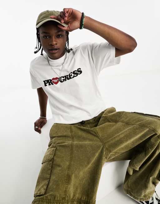 Carhartt WIP – Vit t-shirt med 