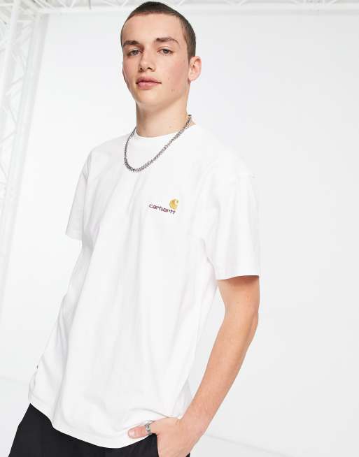Carhartt WIP – Vit t-shirt med ledig passform och amerikansk text, 2 av 4