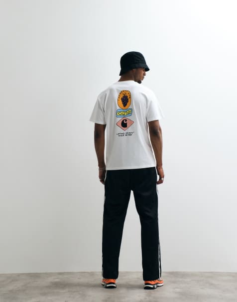 Carhartt WIP – Vit t-shirt med staplat vindruvstryck - view 1