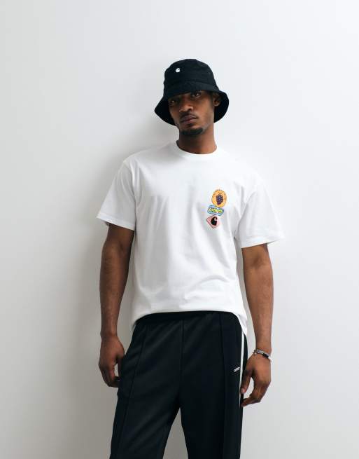 Carhartt WIP – Vit t-shirt med staplat vindruvstryck, 3 av 5