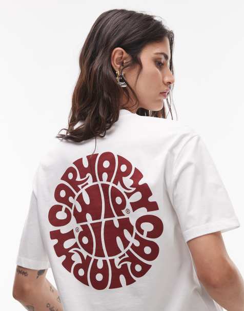 Carhartt WIP – Vit t-shirt med tryck baktill - view 1