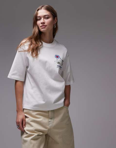 Carhartt WIP – Vit t-shirt med tryck - view 1
