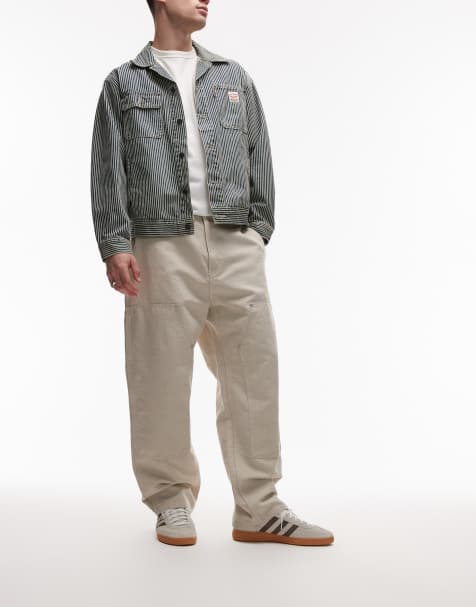 Carhartt WIP - Walter - Beige cargobukser med forstærkning i knæet - view 1