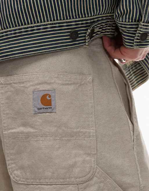 Carhartt WIP walter double knee cargo pants in beige, 4 of 5