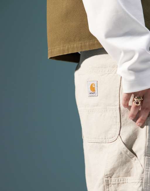 Carhartt WIP Walter double knee pants in light beige (part of a set), 5 of 5