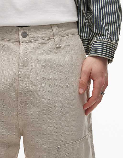 Carhartt WIP – Walter – Hose in Beige mit doppelter Stofflage an den Knien, 5 von 5