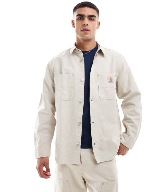 Carhartt WIP – Walter – Koszula wierzchnia z denimu w kolorze ecru z dwiema kieszeniami, część zestawu