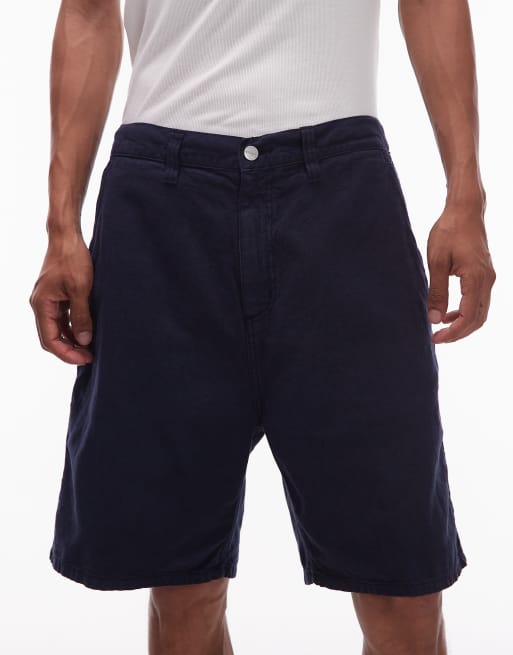 Carhartt WIP – Walter – Locker geschnittene Shorts in Marineblau mit einlagiger Kniepartie, 4 von 5