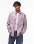[Carhartt WIP] Carhartt WIP Walter shirt jacket with pocket detail in pink fog M PINK