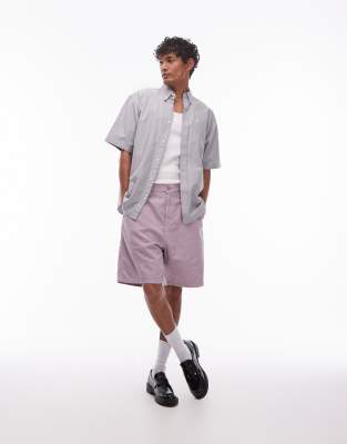 Carhartt WIP Carhartt WIP walter single knee relaxed fit short in pink fog