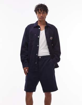 Carhartt Walter Single Knee Relaxed Fit Shorts In Blue